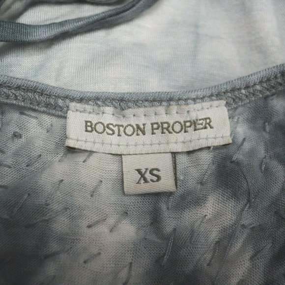 Boston Proper XS Tank Top Tie-Dyed Gray Beaded - Picture 7 of 7